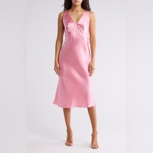 NWT bebe Satin Midi Dress